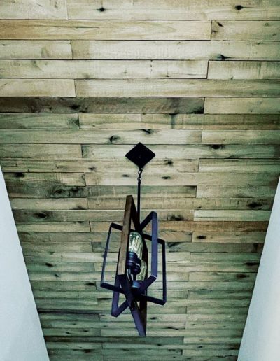 Reclaimed Wood Plank Entry Ceiling | Pebble Creek, FL