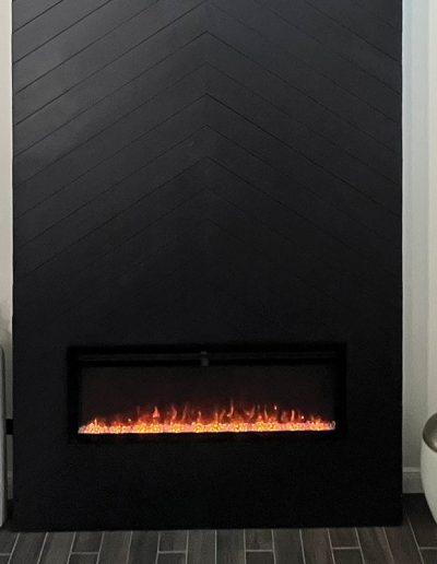 Dark Wood Accent Wall | New Tampa, Florida