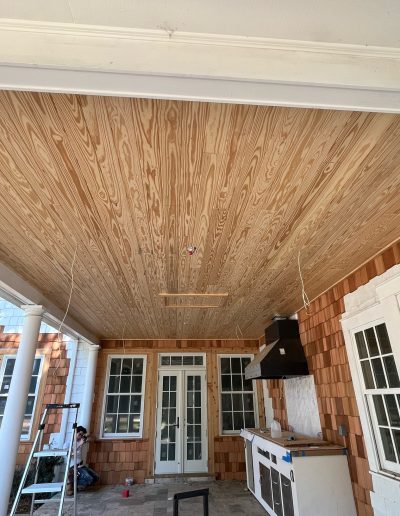 Custom Wood Plank Ceiling & Shingle Siding | Odessa, FL